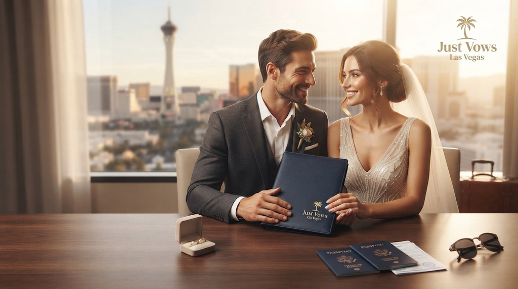 International couples marrying in Las Vegas